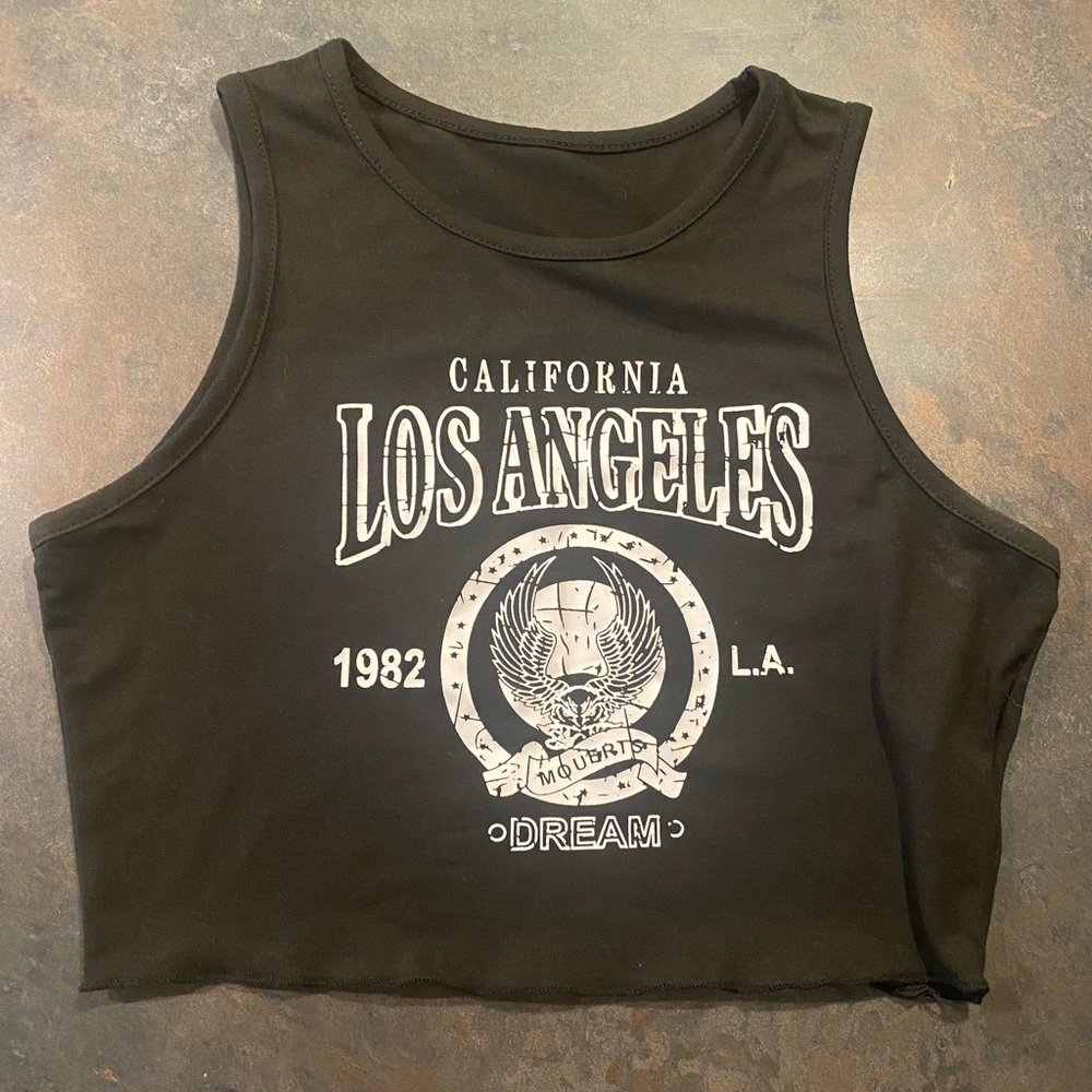 Graphic Cropped Tank